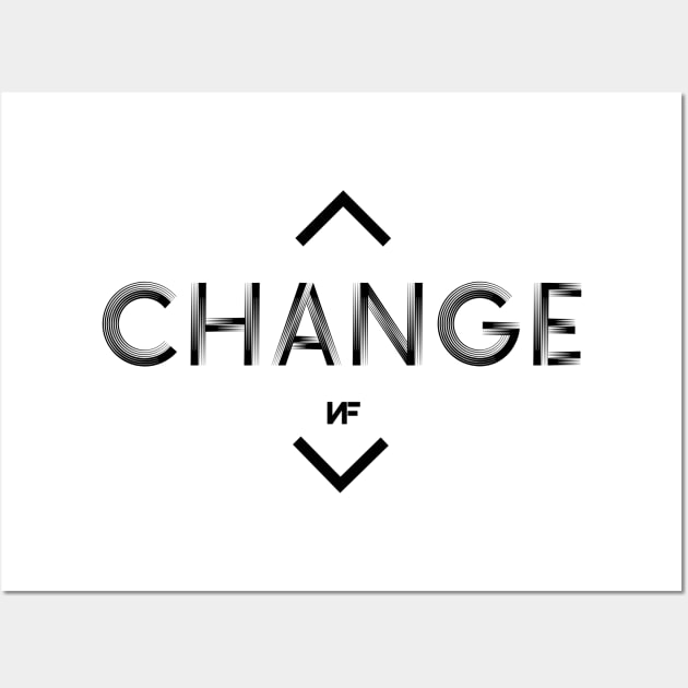 Change (Black logo) Wall Art by usernate